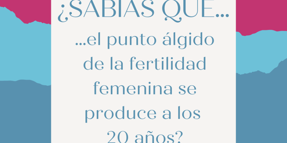 La fertilidad de la mujer punto álgido